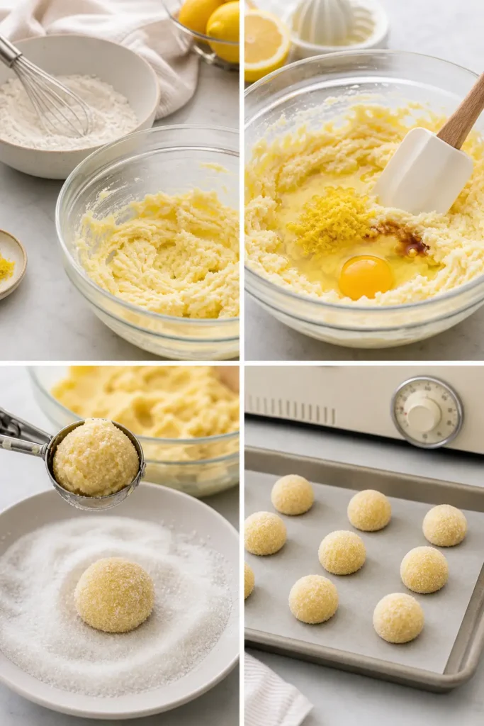 Soft Lemon Cookies Recipe with Fresh Citrus Flavor 5 Lemon Cookies step by step instructions