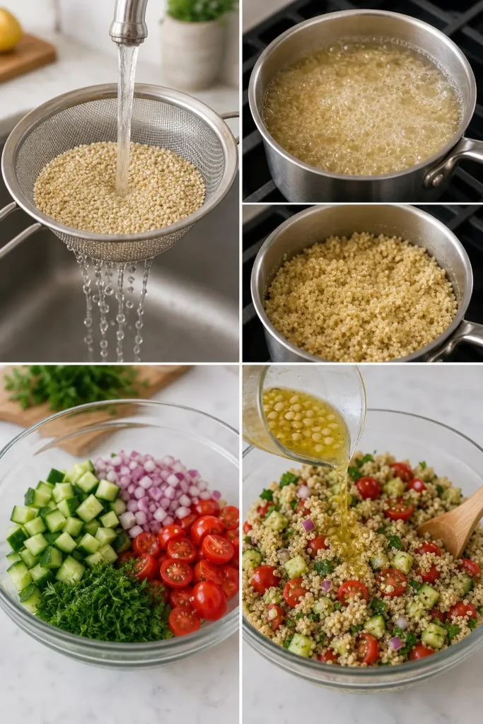 Lemon Herb Quinoa Salad Recipe | Easy & Fresh 5 Lemon Herb Quinoa Salad step by step instructions