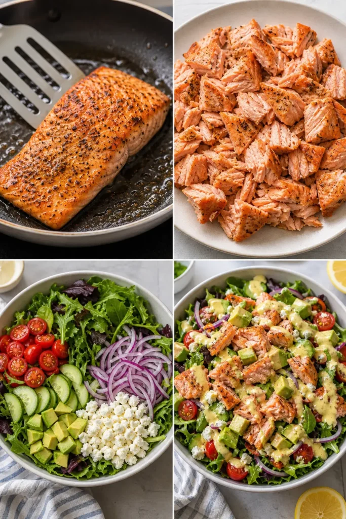 Salmon Salad Recipe with Lemon-Dijon Dressing 5 Salmon Salad step by step instructions