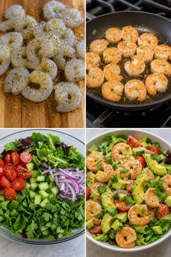 Shrimp Avocado Salad Recipe | Fresh & Quick 5 Shrimp Avocado Salad step by step instructions