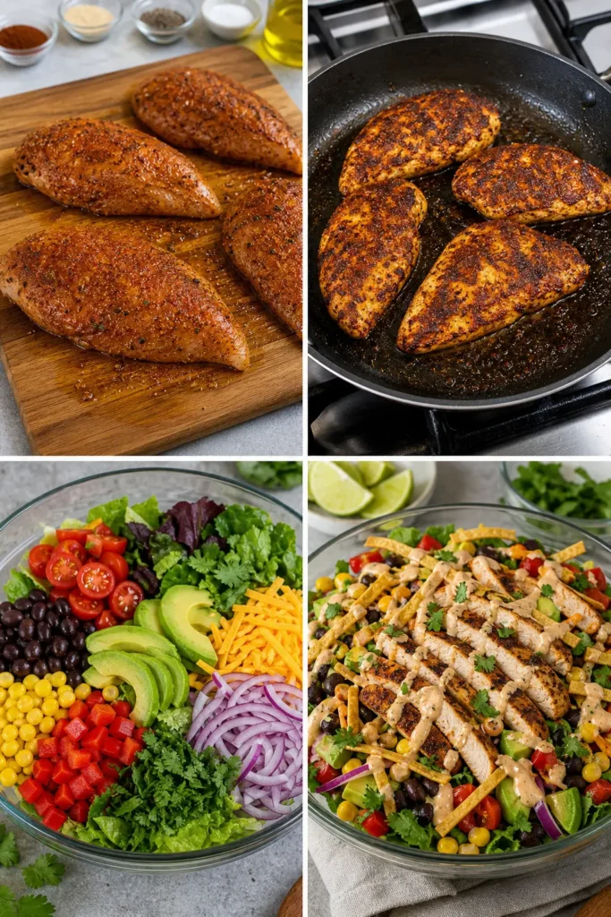 Southwest Chicken Salad with Fresh Zesty Flavor 5 Southwest Chicken Salad step by step instructions